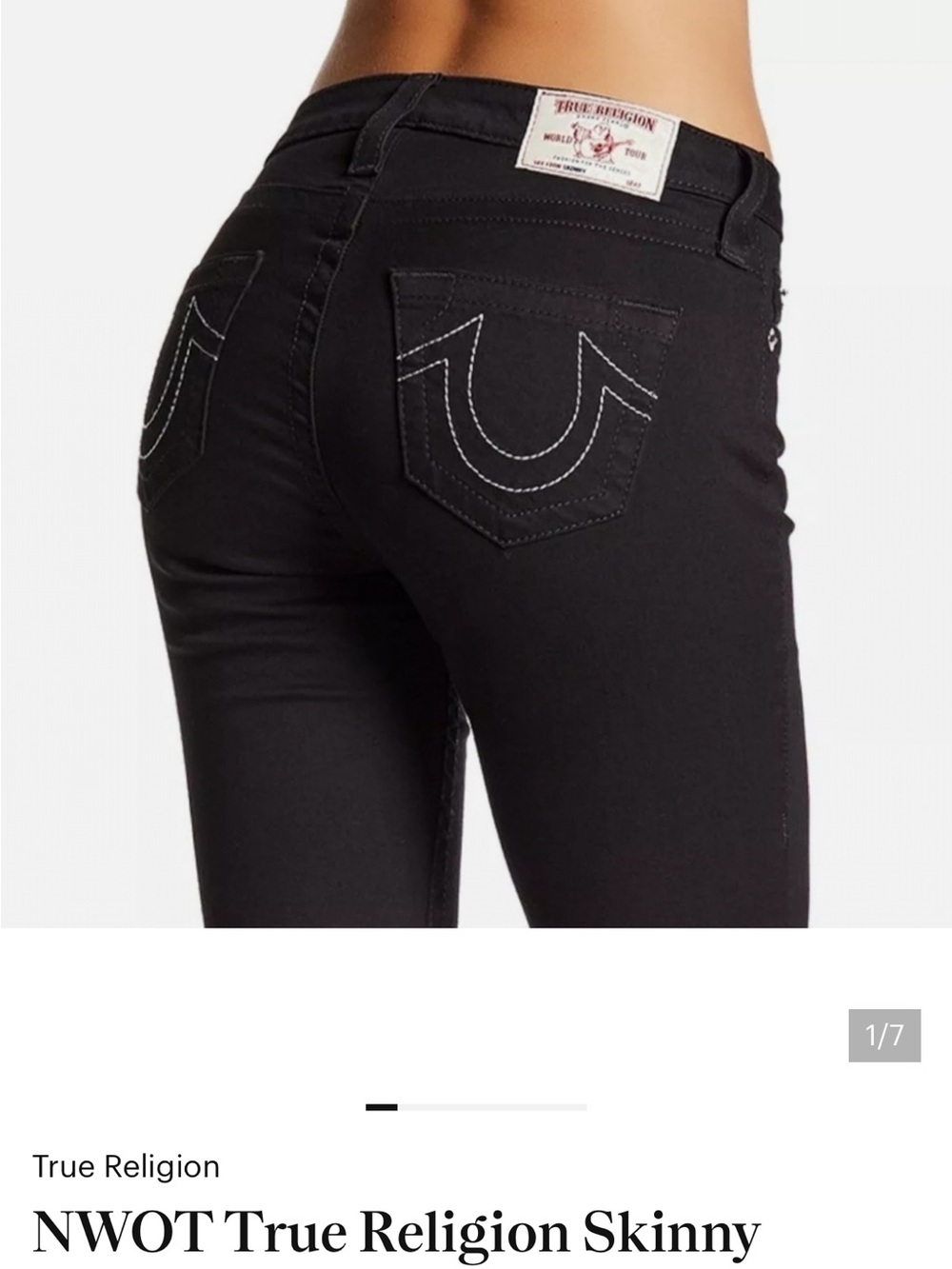 True Religion Women's Black Skinny Jeans